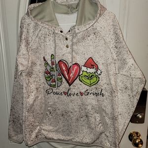 *NWOT Peace✌🏻Love ❤️ Christmas Grinch hooded sweat